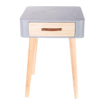 paris prix Table de Chevet 1 Tiroir Design "Missouri" 48cm Gris