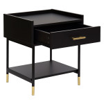 Paris Prix Table De Chevet 1 Tiroir Design "Sublima" 53cm Noir