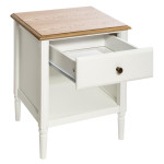 Paris Prix Table De Chevet 1 Tiroir En Bois "Solen" 60cm Blanc