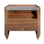 Paris Prix Table De Chevet 1 Tiroir "Hexagonale" 65cm Noyer