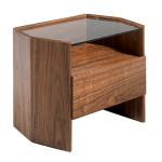 paris prix Table de Chevet 1 Tiroir "Hexagonale" 65cm Noyer