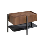 Paris Prix Table De Chevet 1 Tiroir "Margery" 65cm Marron