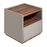 paris prix Table de Chevet 1 Tiroir "Nicole" 50cm Gris