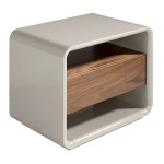 paris prix Table de Chevet 1 Tiroir "Nicole" 55cm Gris