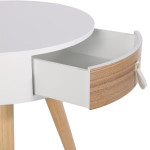 Paris Prix Table De Chevet 1 Tiroir "Nora" 46cm Blanc