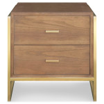 Paris Prix Table De Chevet 2 Tiroirs "Clifton" 55cm Marron