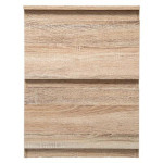 Paris Prix Table De Chevet 2 Tiroirs Design "Pluz" 50cm Naturel