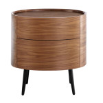 Paris Prix Table De Chevet 2 Tiroirs En Bois "Dinayo" 60cm Noyer