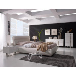 Paris Prix Table De Chevet 2 Tiroirs "Laura" 45cm Blanc Laqué