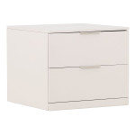 paris prix Table de Chevet 2 Tiroirs "Nice" 52cm Beige