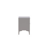 Paris Prix Table De Chevet 2 Tiroirs "Piring" 59cm Gris Clair