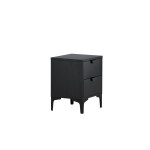 Paris Prix Table De Chevet 2 Tiroirs "Piring" 59cm Noir