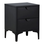 paris prix Table de Chevet 2 Tiroirs "Piring" 59cm Noir