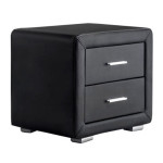 Paris Prix Table De Chevet 2 Tiroirs "Spezia" 49cm Noir