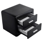 Paris Prix Table De Chevet 2 Tiroirs "Spezia" 49cm Noir