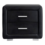 paris prix Table de Chevet 2 Tiroirs "Spezia" 49cm Noir