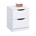 Paris Prix Table De Chevet 2 Tiroirs "Tilda" 41cm Blanc