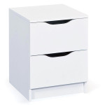 paris prix Table de Chevet 2 Tiroirs "Tilda" 41cm Blanc