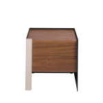 Paris Prix Table De Chevet 2 Tiroirs "Tisha" 51cm Marron