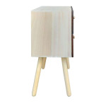 Paris Prix Table De Chevet 2 Tiroirs "Tomina" 42cm Marron