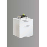 Paris Prix Table De Chevet 2 Tiroirs "Vyza" 53cm Blanc