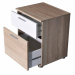 Paris Prix Table De Chevet 2 Tiroirs "Vyza" 53cm Naturel