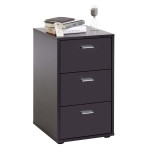 paris prix Table de Chevet 3 Tiroirs Design "Gania" 62cm Noir