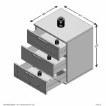Paris Prix Table De Chevet 3 Tiroirs Design "Vyza" 53cm Blanc
