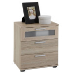 paris prix Table de Chevet 3 Tiroirs Design "Vyza" 53cm Chêne