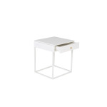 Paris Prix Table De Chevet Avec Tiroir "Bakal" 50cm Blanc