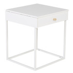 paris prix Table de Chevet Avec Tiroir "Bakal" 50cm Blanc