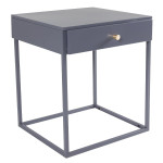 paris prix Table de Chevet Avec Tiroir "Bakal" 50cm Gris
