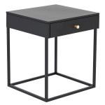 paris prix Table de Chevet Avec Tiroir "Bakal" 50cm Noir