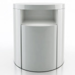 Paris Prix Table De Chevet Design 1 Tiroir "Palmi" 48cm Blanc