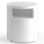 paris prix Table de Chevet Design 1 Tiroir "Palmi" 48cm Blanc