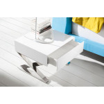Paris Prix Table De Chevet Design 1 Tiroir "Roco" 38cm Blanc