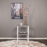 Paris Prix Table De Chevet Double "Rise" 70cm Gris & Blanc