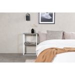Paris Prix Table De Chevet Double "Rise" 70cm Gris & Blanc