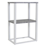 paris prix Table de Chevet Double "Rise" 70cm Gris & Blanc