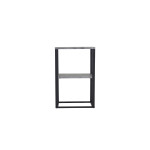 Paris Prix Table De Chevet Double "Rise" 70cm Gris & Noir