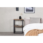 Paris Prix Table De Chevet Double "Rise" 70cm Naturel & Noir