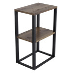 paris prix Table de Chevet Double "Rise" 70cm Naturel & Noir