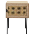 Paris Prix Table De Chevet En Bois 1 Porte "Bessie" 55cm Naturel