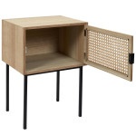 Paris Prix Table De Chevet En Bois 1 Porte "Bessie" 55cm Naturel