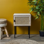 Paris Prix Table De Chevet En Bois 1 Porte "Bessie" 55cm Naturel