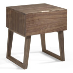 paris prix Table de Chevet en Bois "Capucine" 50cm Naturel