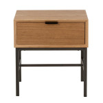 Paris Prix Table De Chevet En Bois "Guiseppe" 51cm Naturel