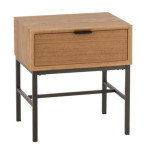 paris prix Table de Chevet en Bois "Guiseppe" 51cm Naturel