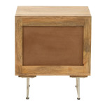 Paris Prix Table De Chevet En Bois "Weaving" 55cm Naturel