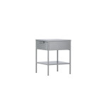 Paris Prix Table De Chevet En Métal "Sacramento" 52cm Gris Clair